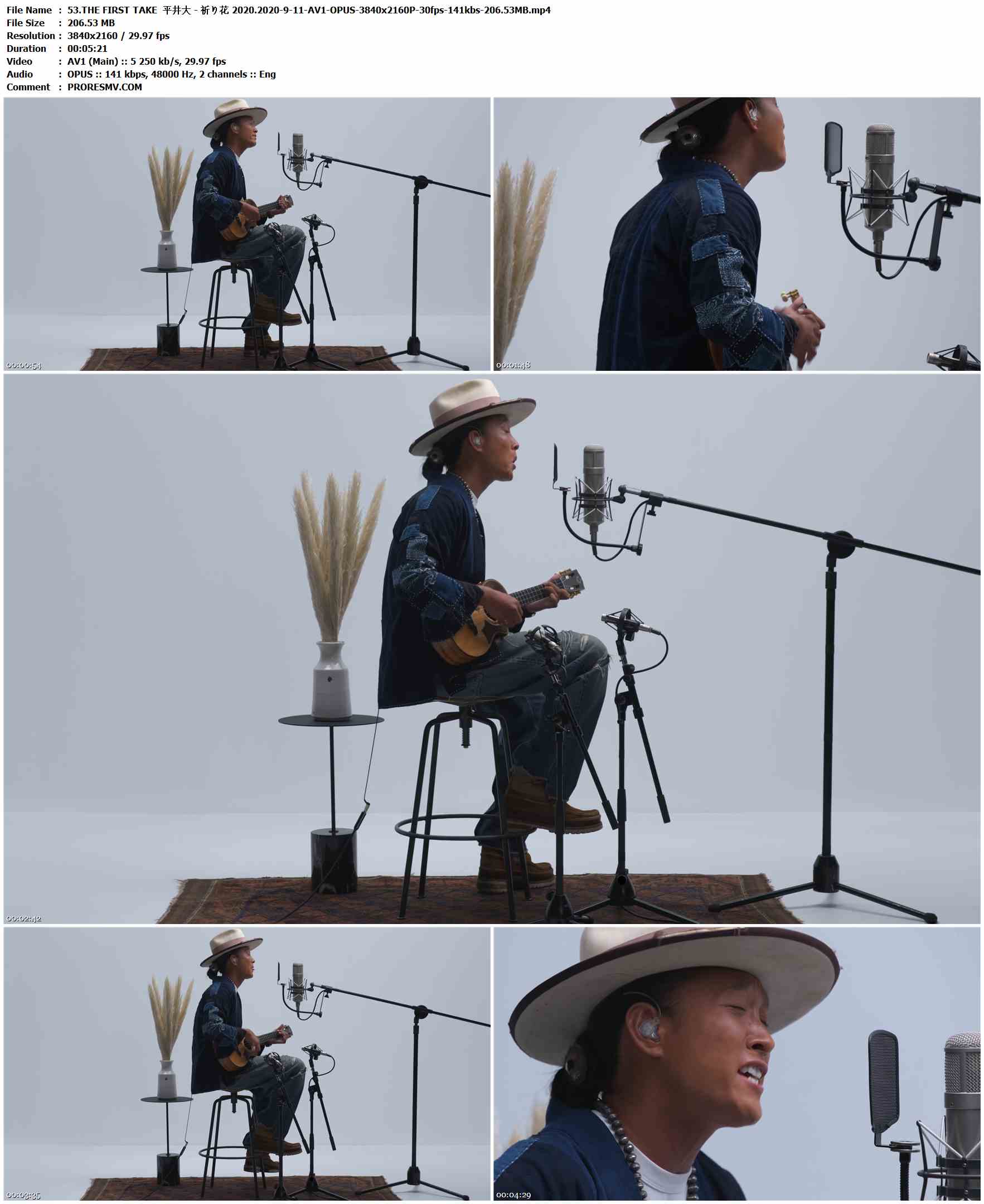 53.THE FIRST TAKE 平井大 - 祈り花.2020-9-11-AV1-OPUS-3840x2160P-30fps-141kbs-206.53MB官方MV_高清MV